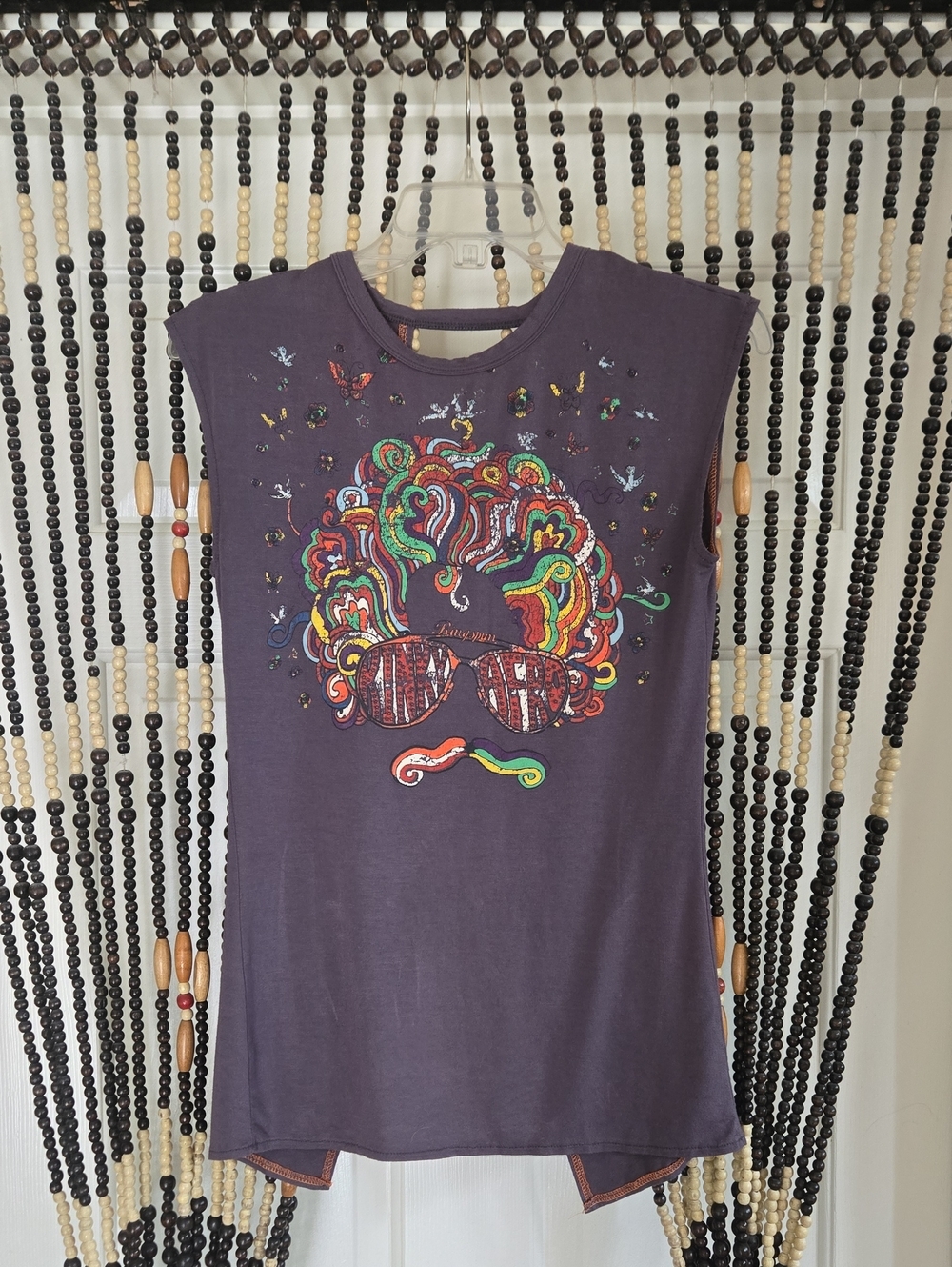Vintage Open Back Y2K Miss Sixty Graphic Top